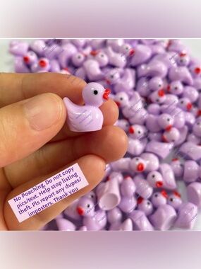 Bundles only. Great Add on. 12 piece Mini Purple Resin Ducks